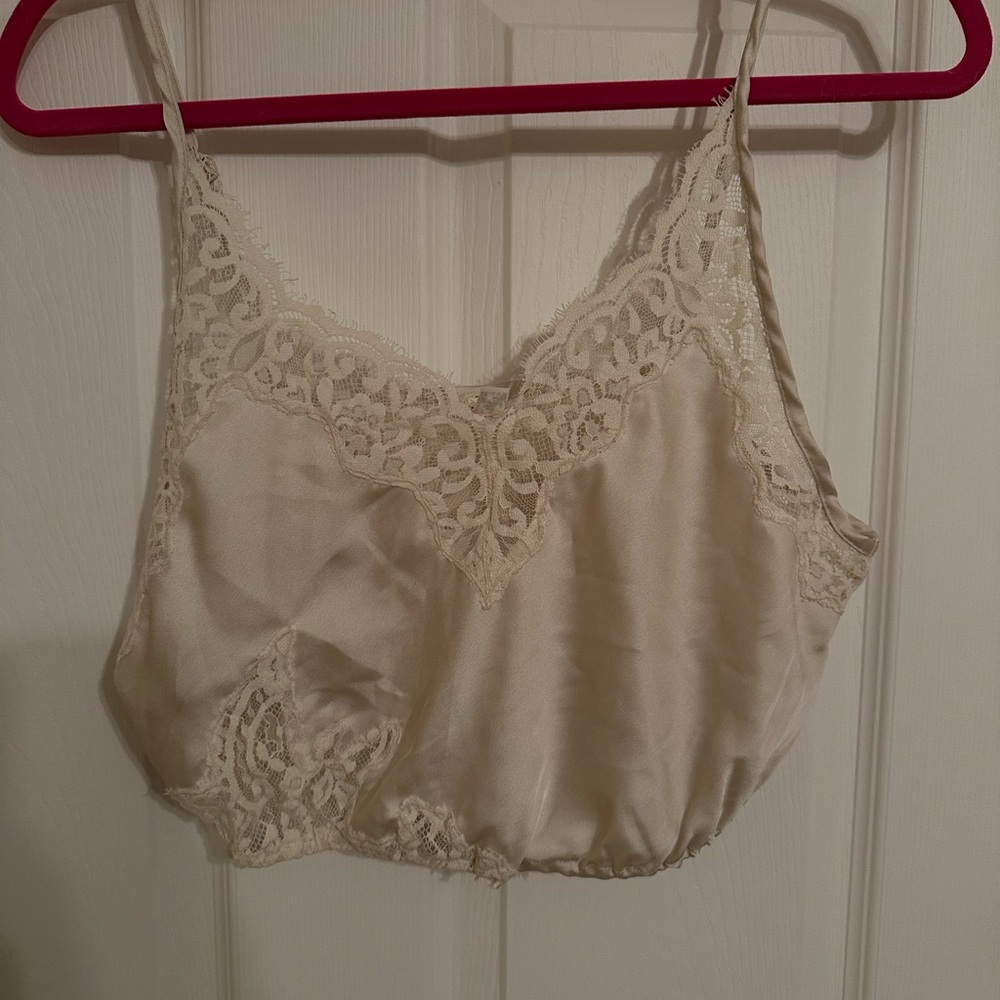 Free People Night Out Blouson Bra Size L color cream